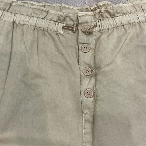 BP Army Green Summer Twill Shorts 3X Cotton Shorts Front Button Side Pockets - Picture 3 of 6